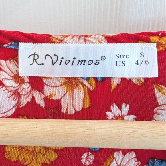 R. Vivimos Bohemian Long Sleeve Floral Dress Small - Picture 3 of 9